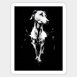 White Dog Sticker